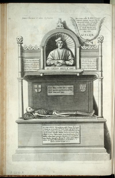 John Colet. State 1 by Wenceslaus Hollar